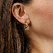 Fistione Hoop Earrings | Gold