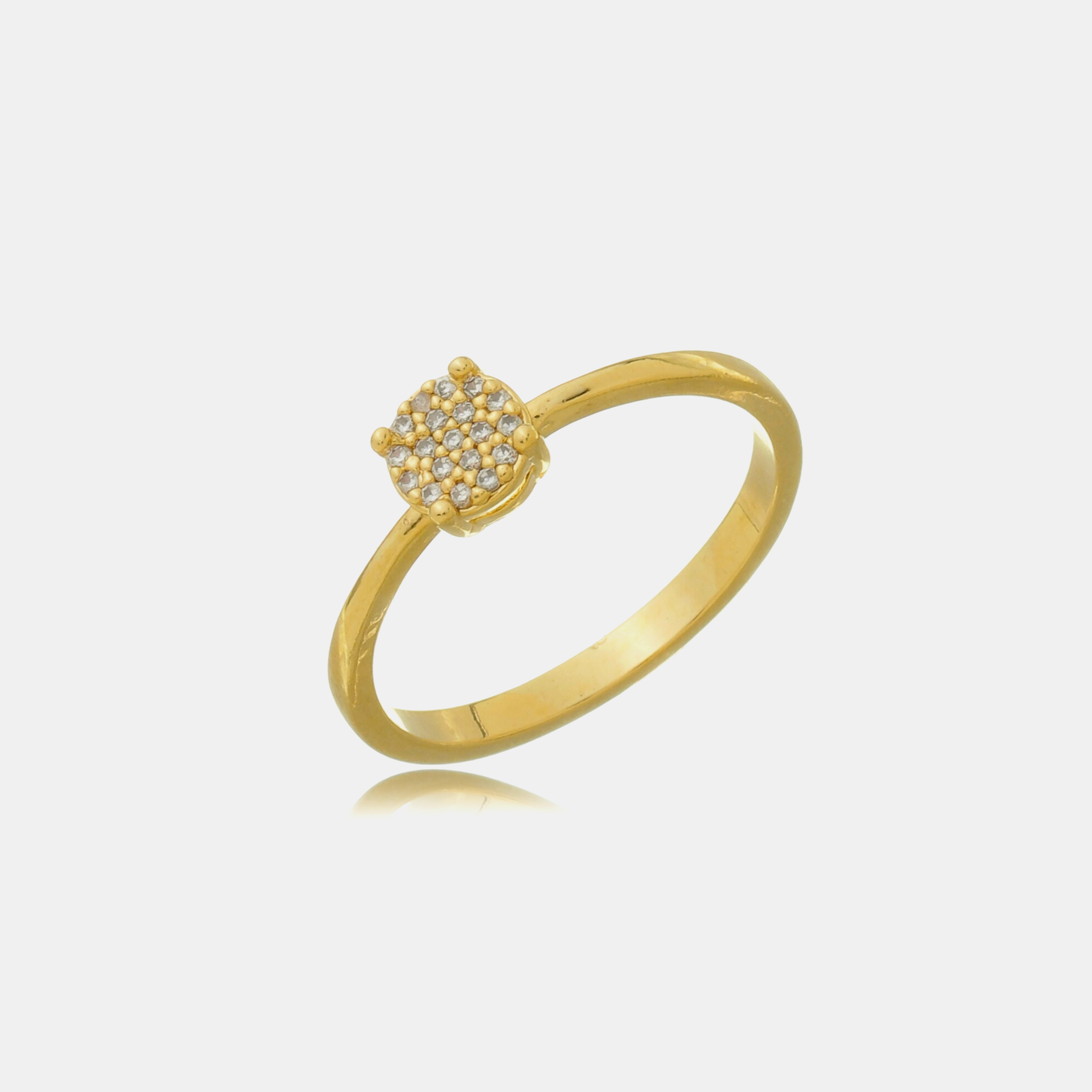 Ballerina Cubic Zirconia Ring | Gold