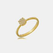 Ballerina Cubic Zirconia Ring | Gold
