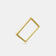 Gaviota Geometric Square Ring | Gold