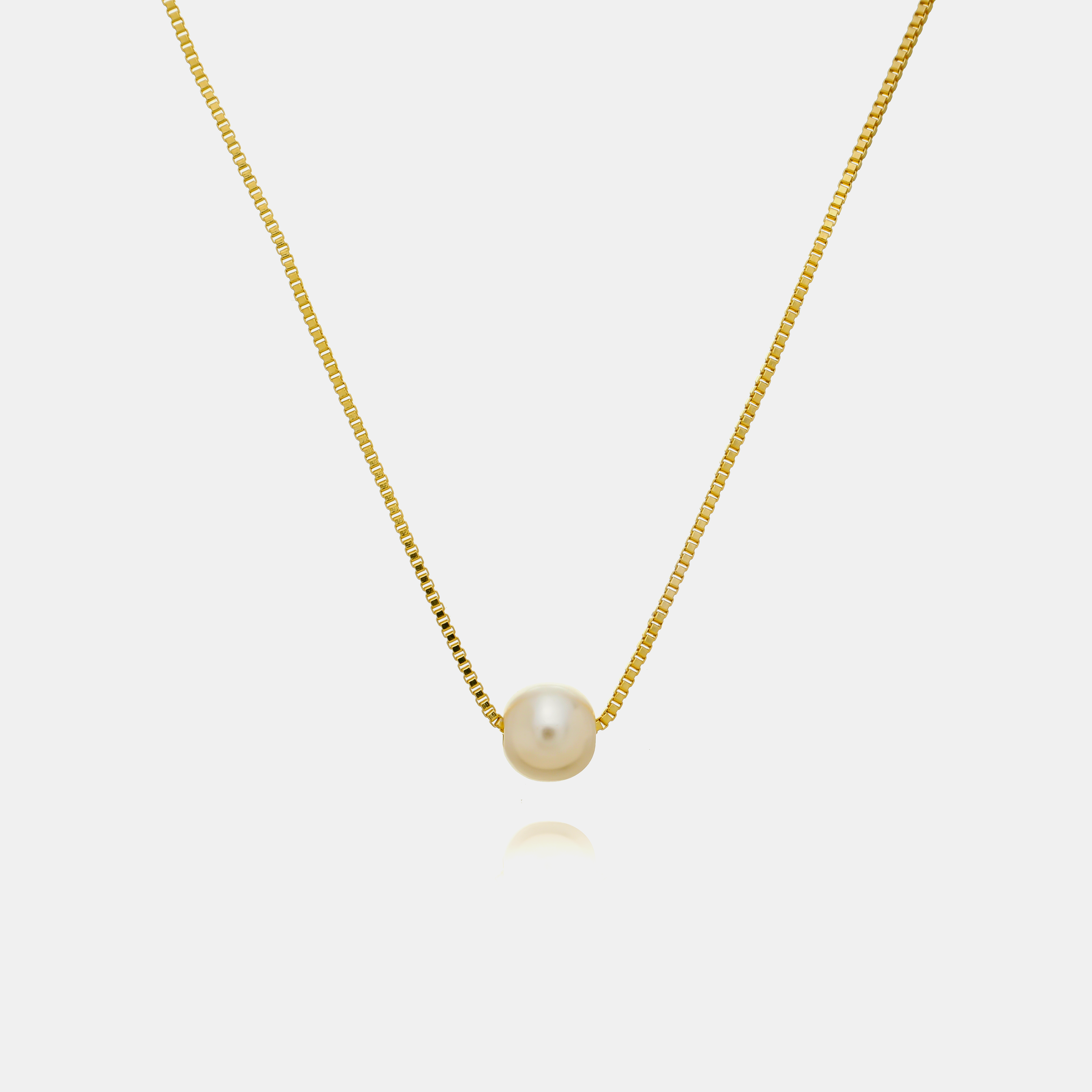 Crestata Medium Pearl Necklace | Gold