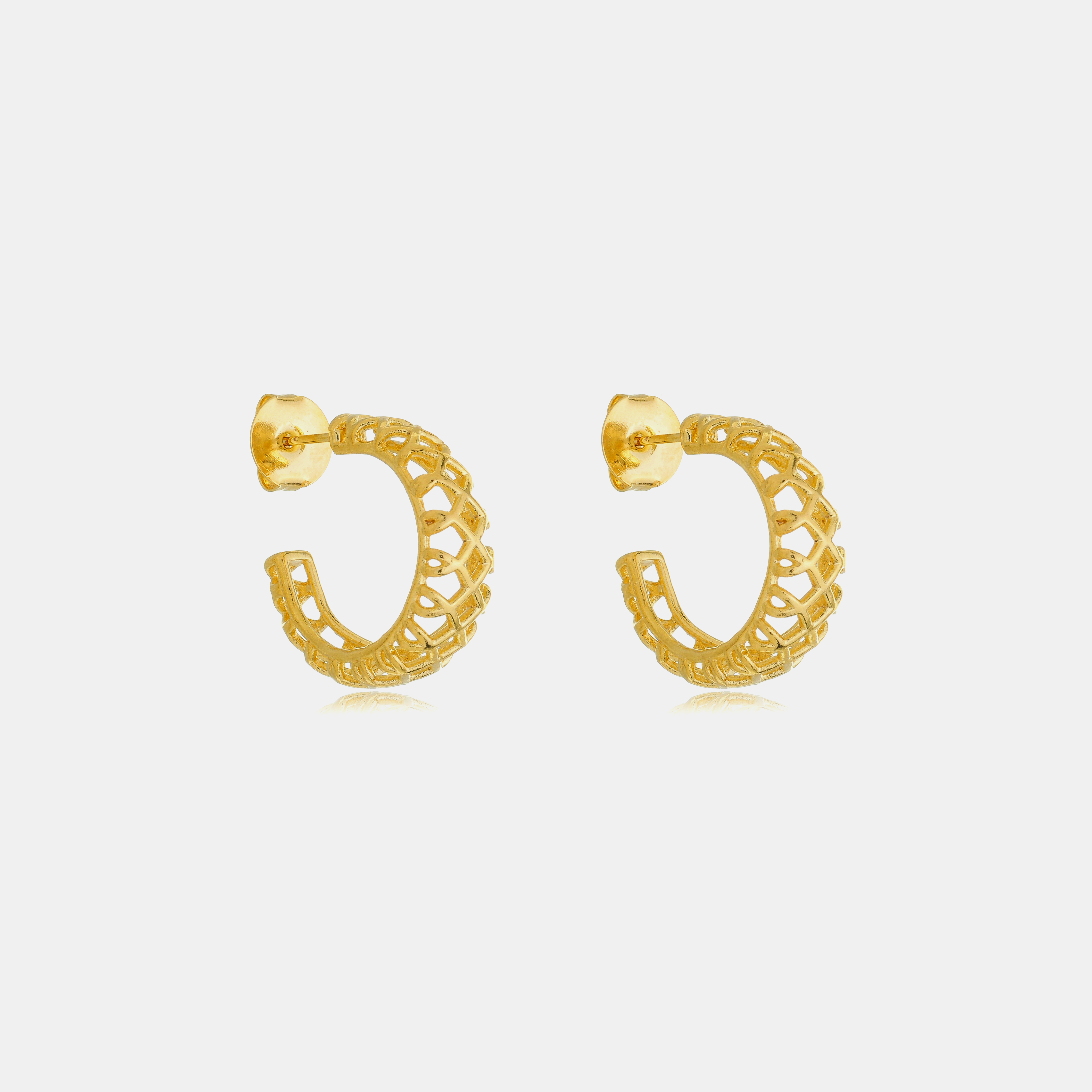 Fistione Hoop Earrings | Gold