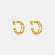 Fistione Hoop Earrings | Gold