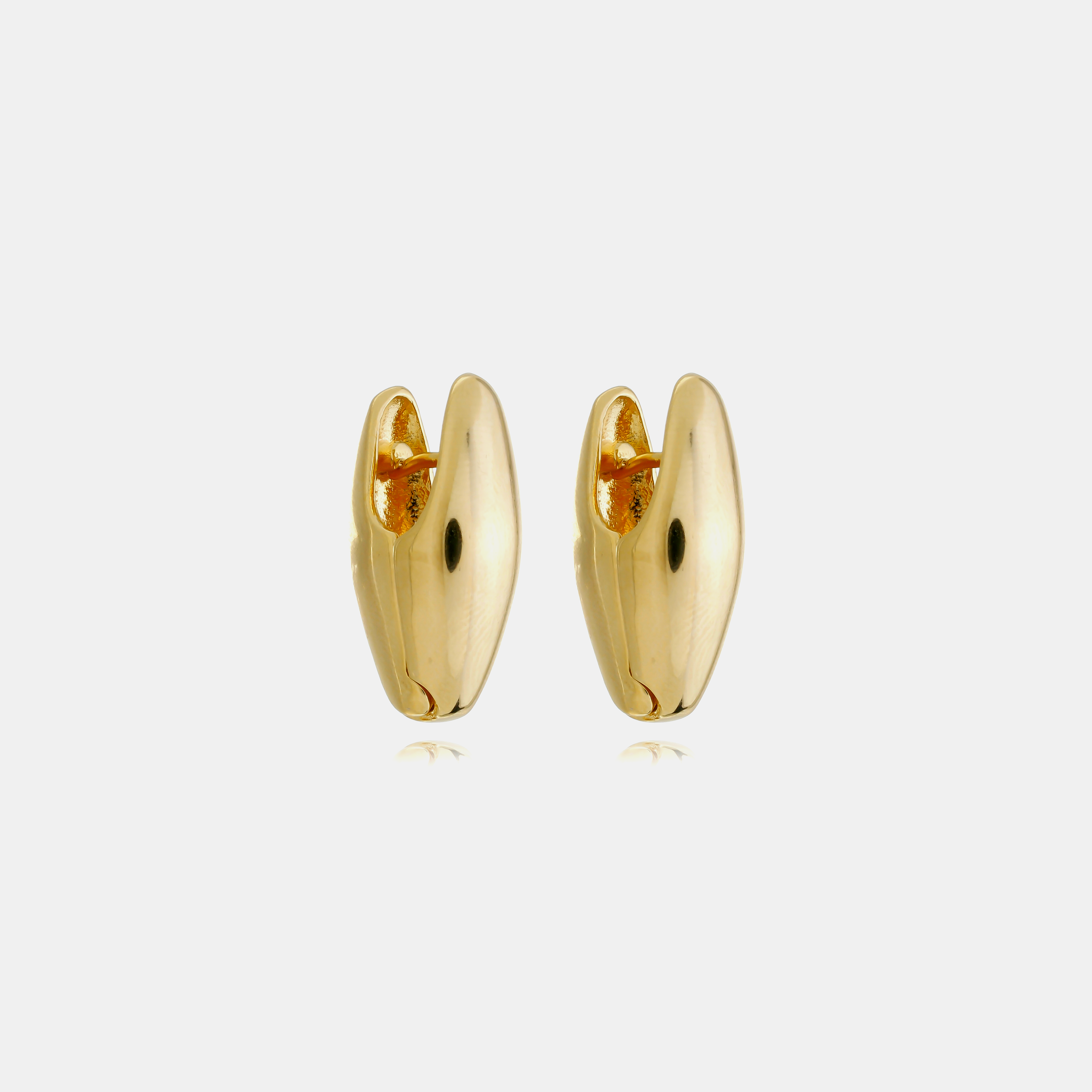 Rondine Hoop Dome Earrings | Gold