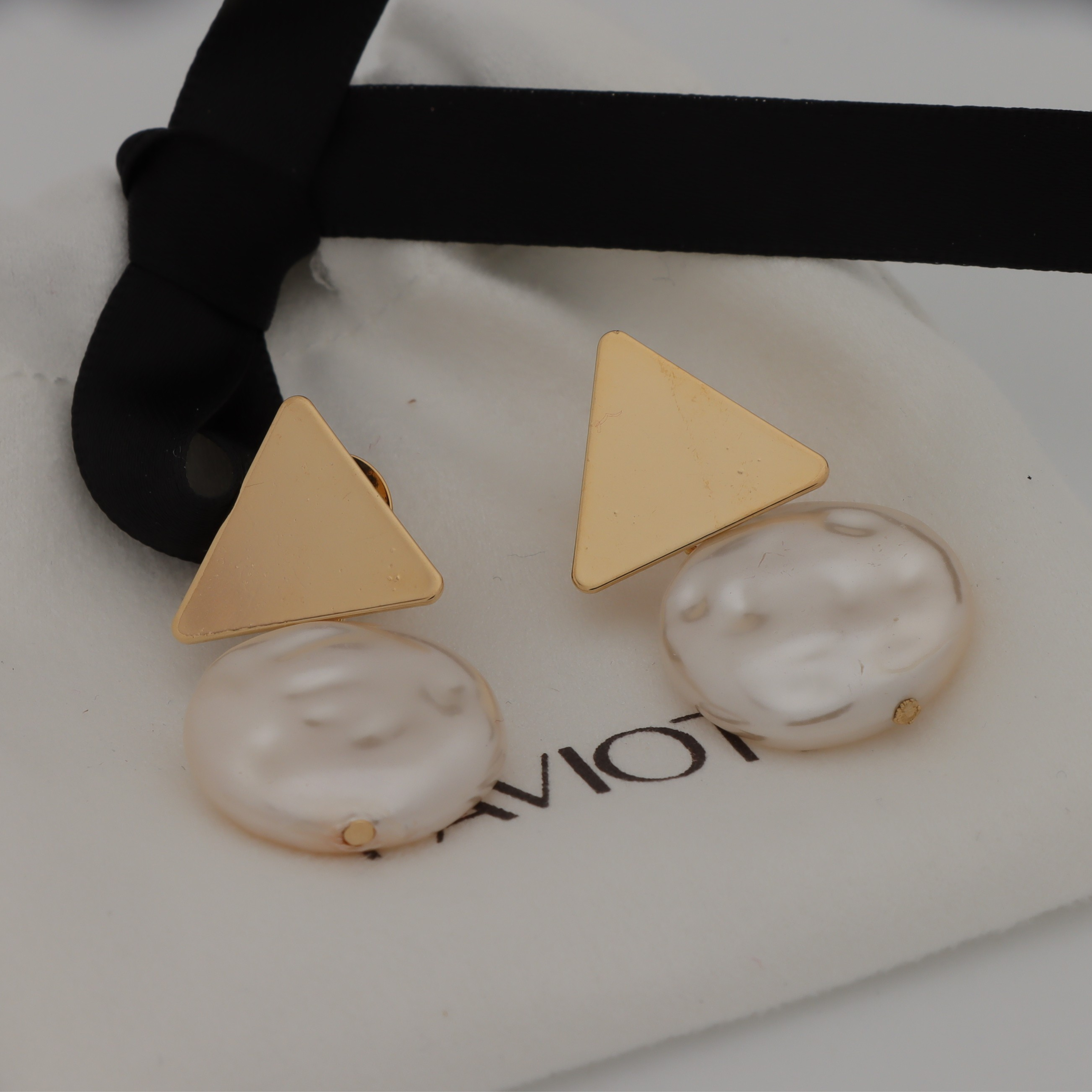 Airone Pearl Drop Earrings | Gold