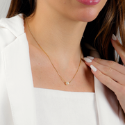 Crestata Medium Pearl Necklace | Gold