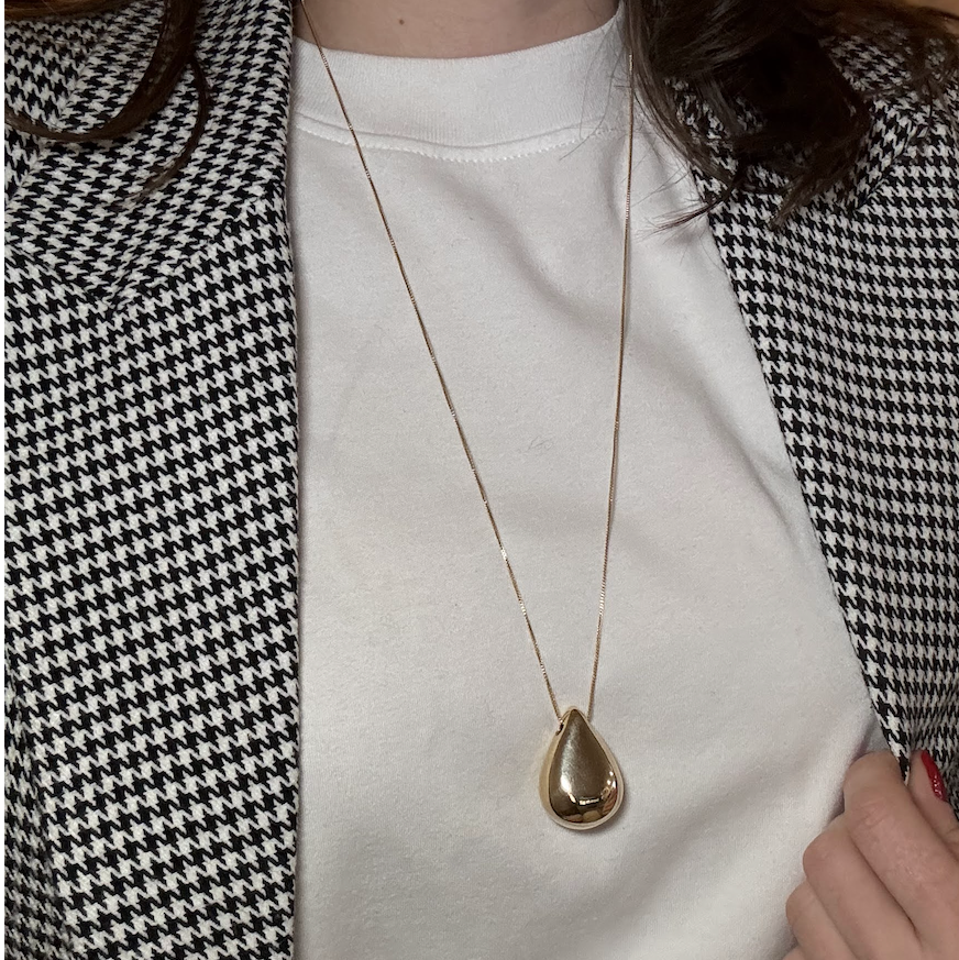 Sarda Dome Long Necklace | Gold