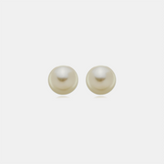 Merlo Round Pearl Earrings - Large | Gold