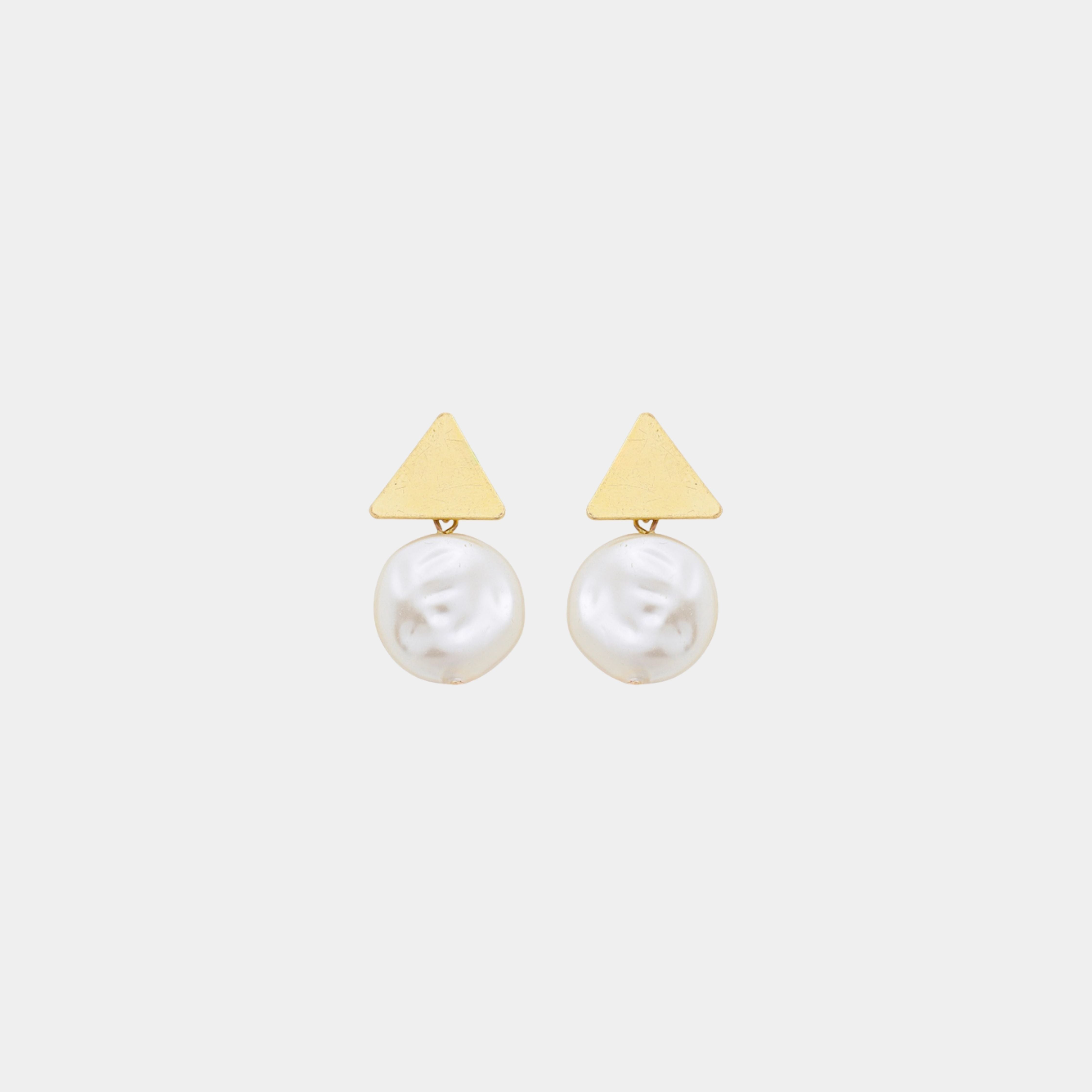 Airone Pearl Drop Earrings | Gold